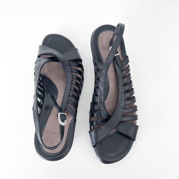 Dansko Womens Raven Leather Slingback Heeled Sandals Black Size EU 39 - Picture 5 of 7